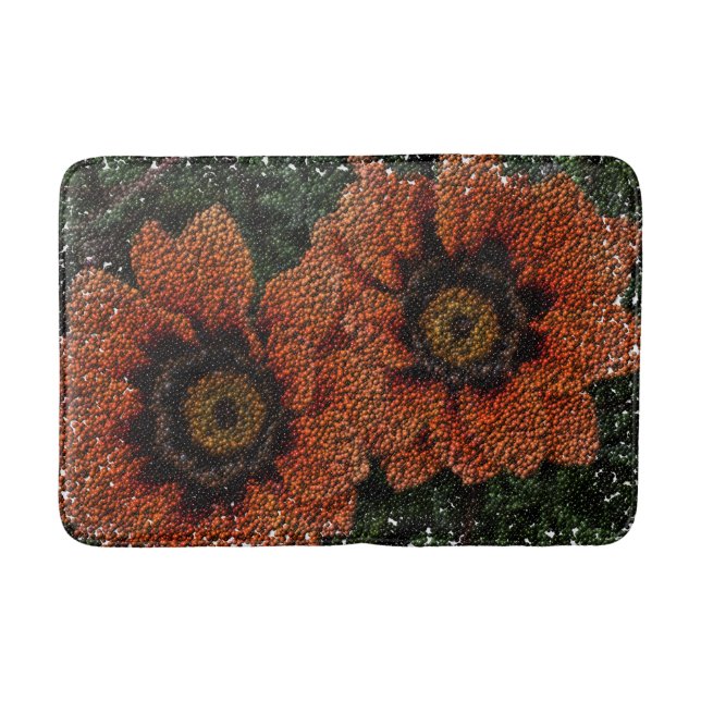 Orange Daisy Balls Bath Mat Badematte (Vorderseite)