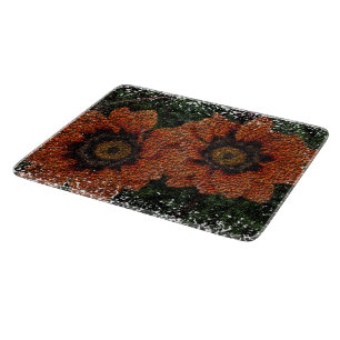 Orange Daisy Balls Chopping Board Schneidebrett