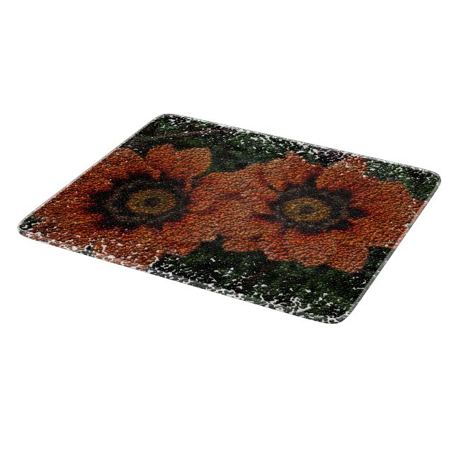 Orange Daisy Balls Chopping Board Schneidebrett (Ecke)