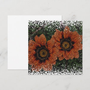 Orange Daisy Balls Flat Card
