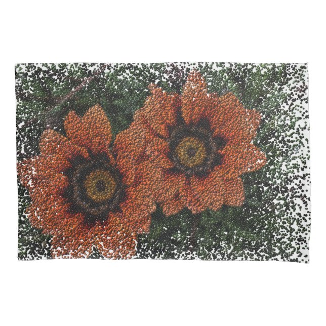 Orange Daisy Balls Pillowcase Kissenbezug (Vorderseite)
