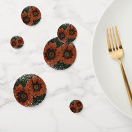 Orange Daisy Balls Table Confetti Konfetti
