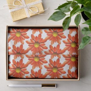 Orange Daisy Blume - Frühjahrsdusche Hochzeit Seidenpapier