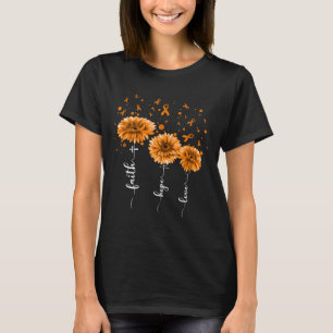 Orange Daisy Blume Leukämie Bewusstsein T-Shirt