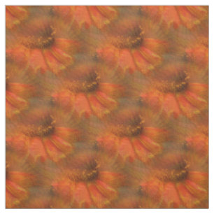 Orange Daisy Blume Natur Kunstmuster Stoff