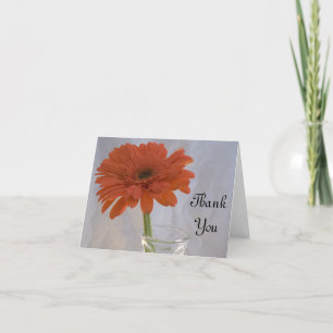 Orange Daisy in Vase Vielen Dank Dankeskarte