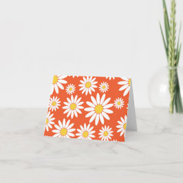 Orange Daisy Karte