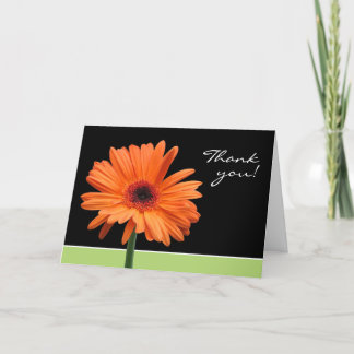 Orange Daisy Thank You Dankeskarte