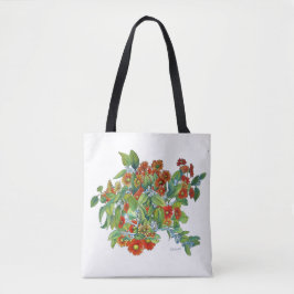 Orange Daisy Tote Bag Tasche