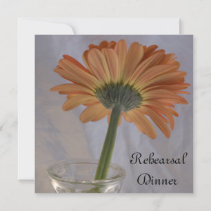 Orange Daisy Wedding Probe Dinner Einladung