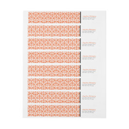Orange Damask Pattern Abschluss