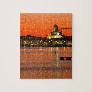 Orange Dämmerung, Helsinki, Finnland