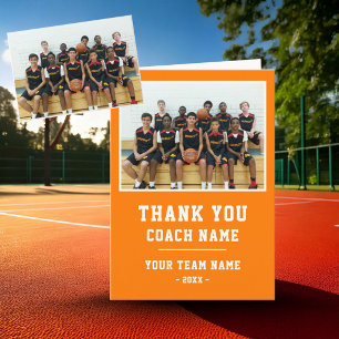 Orange Danke Trainer Karte Teamname Foto