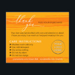Orange Dankeschön Waschen Tipps Betreuungsanleitun Flyer<br><div class="desc">Orange Dankeschön Waschen Tipps Betreuungsanleitung</div>
