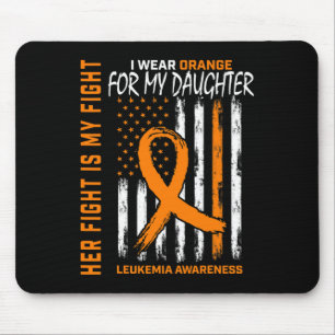 Orange Daughter Leukemia Cancer Awareness American Mousepad