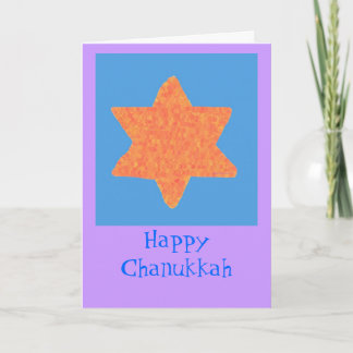 Orange Davidsstern, Chankukkah Karte