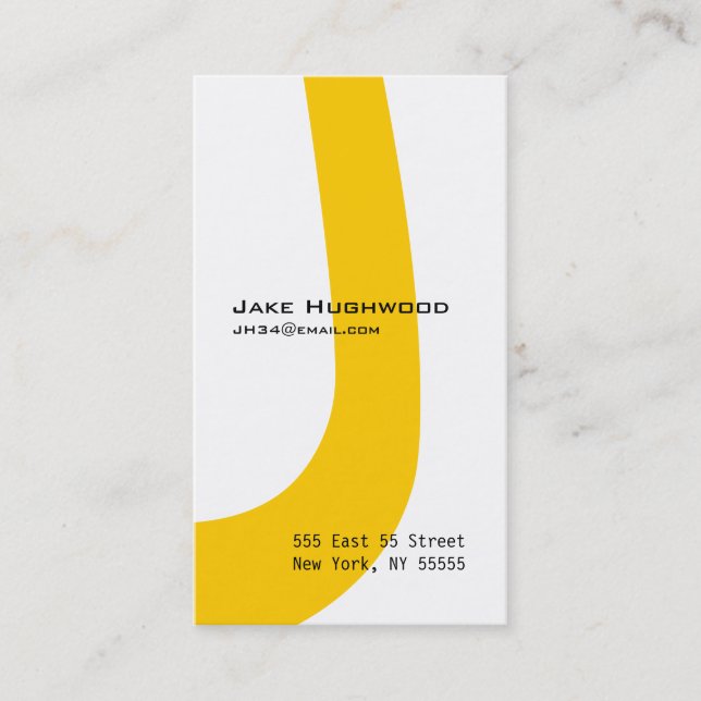 Orange de carte de visite d'alphabet de lettre de (Devant)