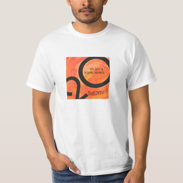 Orange Dekade Geburtstag T-Shirt (Vorderseite)