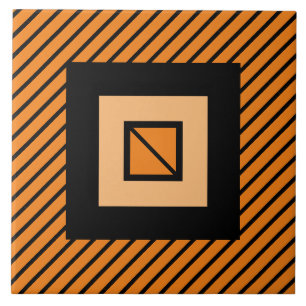 Orange Deko Zebra Tile Fliese