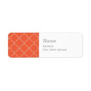 Orange des étiquettes de adresse