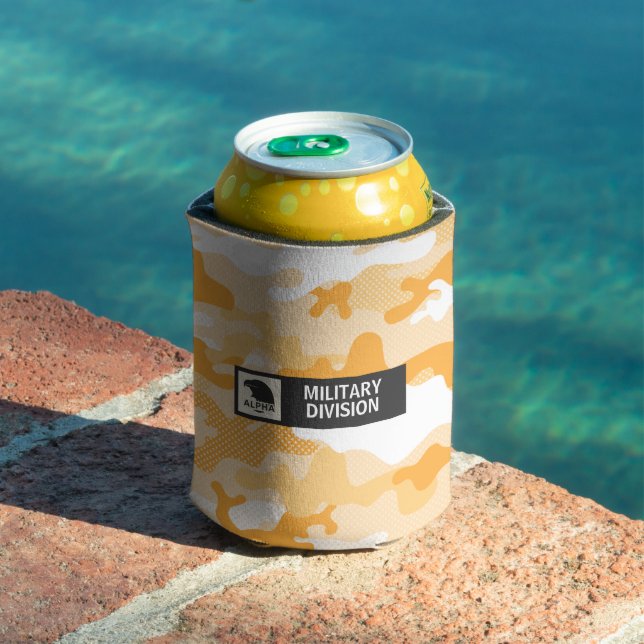 Orange Deser Camouflage Pattern Beverage Insulator Dosenkühler (In Situ Pool)