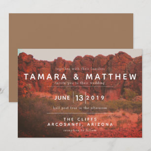 Orange Desert Rocks Invitations