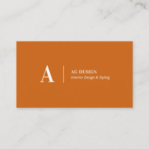 Orange Design moderne minimaliste Carte de visite