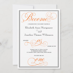 Orange devient une seule Faire-part de mariage chr