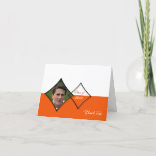 Orange Diamant-Klassen-Abschluss danken Ihnen zu Dankeskarte