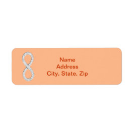 Orange Diamond Infinity Wedding Address Labels