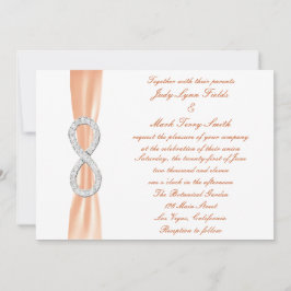 Orange Diamond Infinity Wedding Einladung