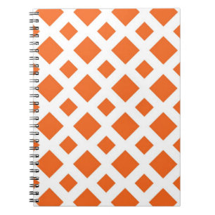 Orange Diamonds on White Notizblock