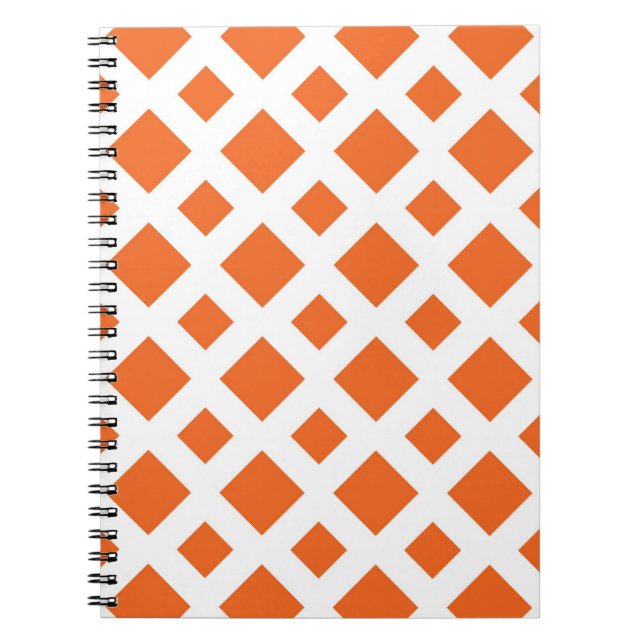 Orange Diamonds on White Notizblock (Vorderseite)