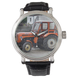 Orange Diesel Tractor Steyr KL II Armbanduhr