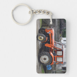 Orange Diesel Tractor Steyr KL II Schlüsselanhänger