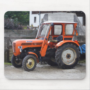 Orange Diesel Traktor Steyr KL II Mousepad