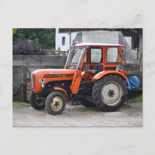 Orange Diesel Traktor Steyr KL II Postkarte