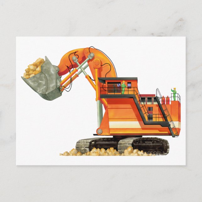 Orange Digger Postkarte (Vorderseite)
