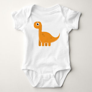 Orange Dino Strampler