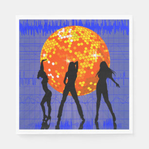 Orange Disco Ball Serviette