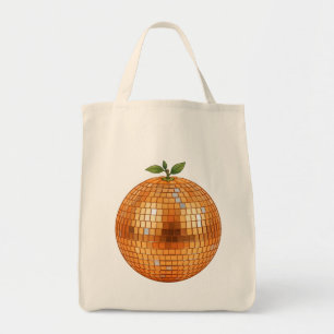 Orange Disco-Kugel Tragetasche