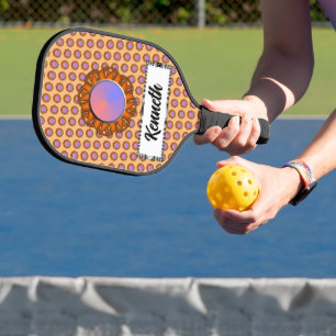 Orange Disk Ribbon von Kenneth Yoncich Pickleball Schläger