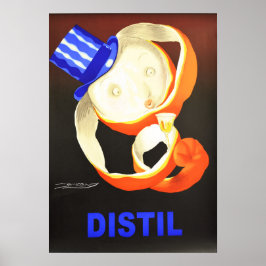 ORANGE DISTIL Liquor Advertising Mauzan Art Deco Poster