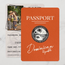 Orange Dominikanische Republik - Reisepass Save th Save The Date