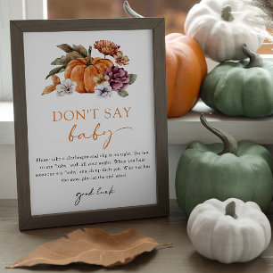 Orange Don't Say Baby Spiel Poster