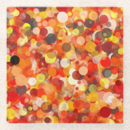 Orange Dot Glass Untersetzer