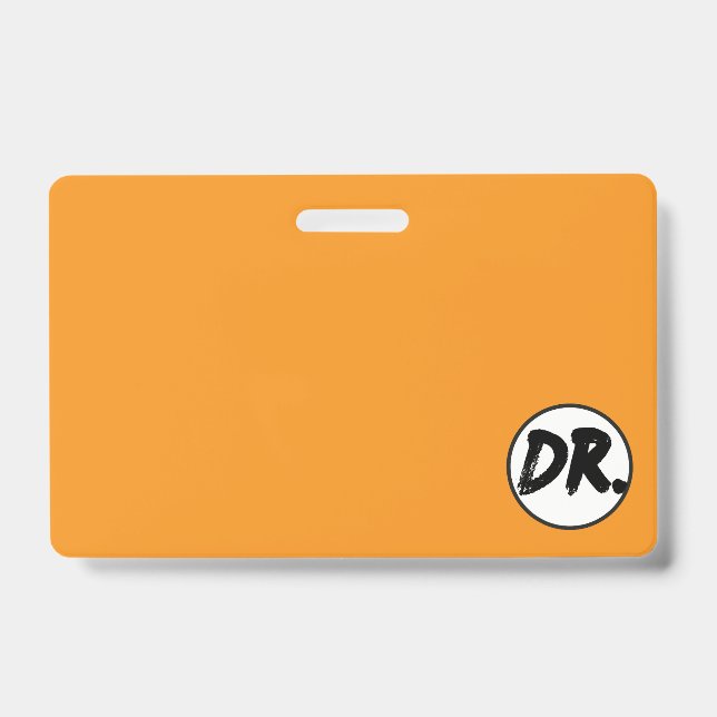 Orange DR. Logo Handyhülle Ausweis (Vorderseite)