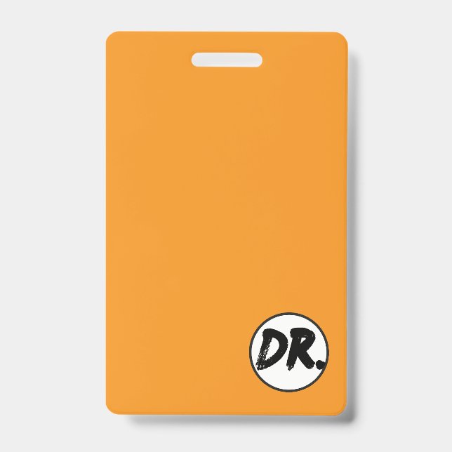 Orange DR. Logo Phone case Ausweis (Front)
