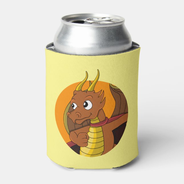 Orange Dragon Cartoon Dosenkühler (Kanne Vorderseite)