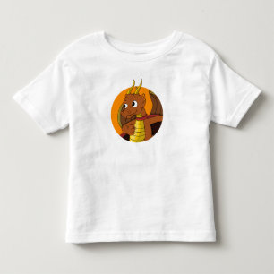 Orange Dragon Cartoon Kleinkind T - Shirt